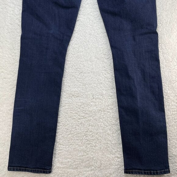 J Crew Jeans Mens Sz 32 Blue Flex Stretch Mid Rise Skinny Leg Dark Wash 31x29 - Picture 5 of 14